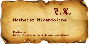Notheisz Mirandolina névjegykártya